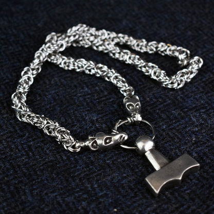 Solid Mjolnir with King's Chain