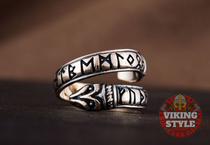 Adjustable Rune Ring - Bronze