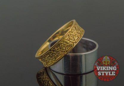 Norse Ring - Valknut, Gold