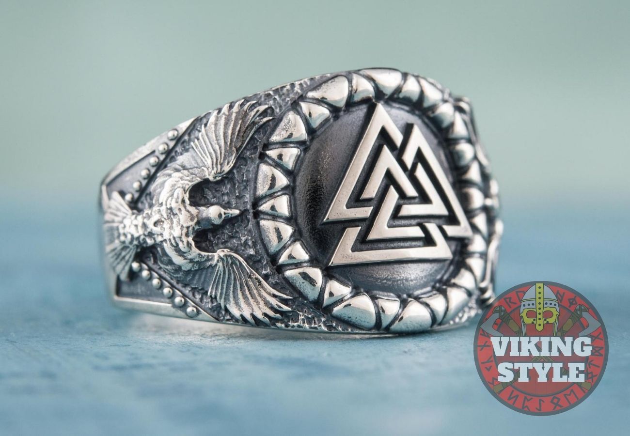 Valknut Ring - Corvus, 925 Silver