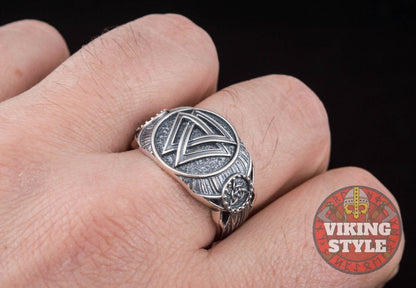Valknut Ring - Triquetra, 925 Silver
