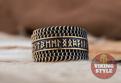Runic Ring - Chainmail, Bronze