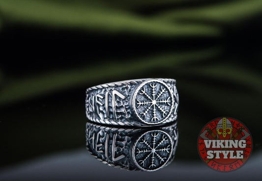 Ægishjálmur Ring - Odin Collection, 925 Silver