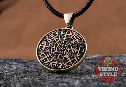 Ægishjálmur Pendant - Lunar, Bronze