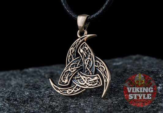 Tri-Horn Necklace - Bronze