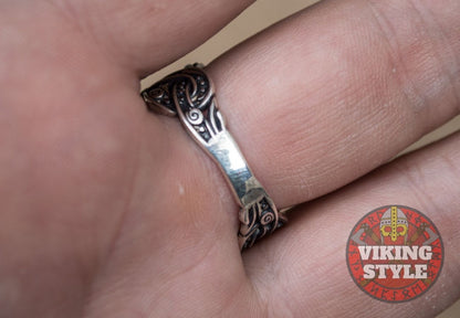 Tri-Horn Ring - Wolf, 925 Silver