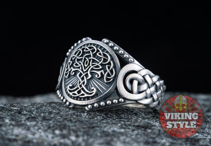 Yggdrasil Ring - Endless Knot, 925 Silver