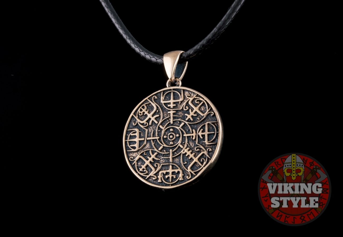 Ægishjálmur Pendant - Lunar, Bronze