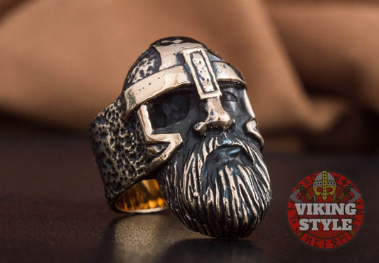 Viking Helmet Ring - Odin, Bronze