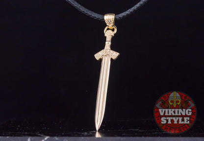 Viking Sword Pendant III - Gold