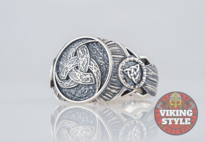 Tri-Horn Ring - Triqueta, 925 Silver