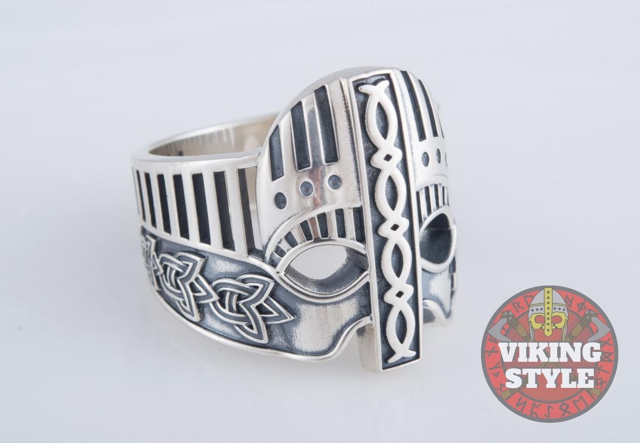 Viking Helmet Ring IV - 925 Silver