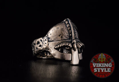 Viking Helmet Ring - Bronze