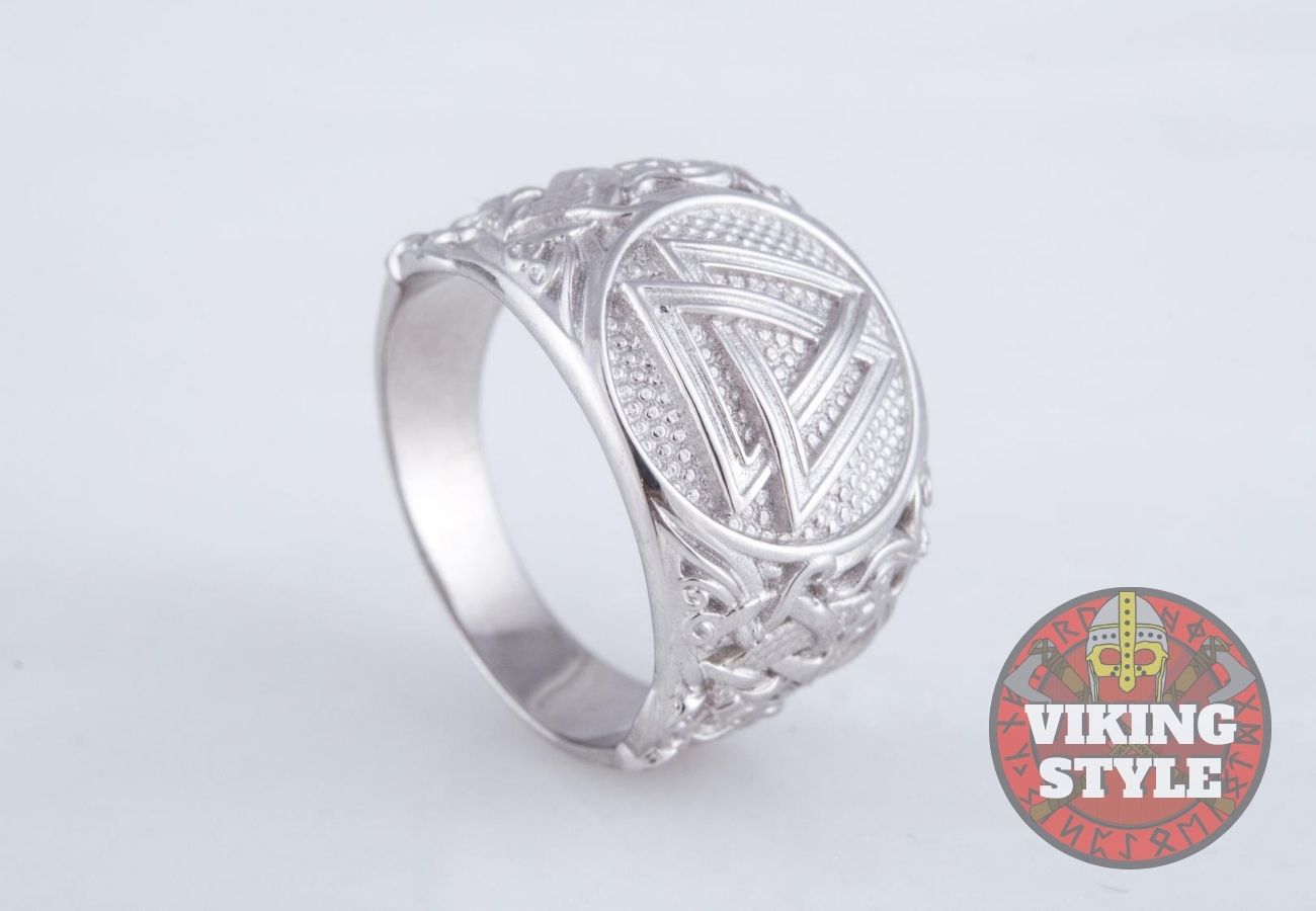 Valknut Ring - Rhodium