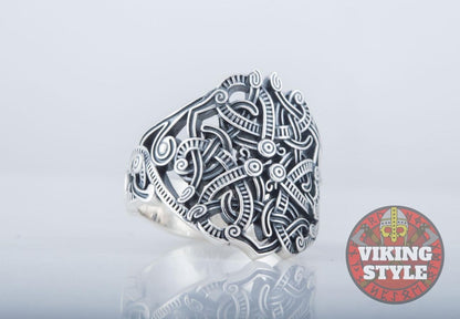 Jörmungandr Ring - World Serpent, 925 Silver