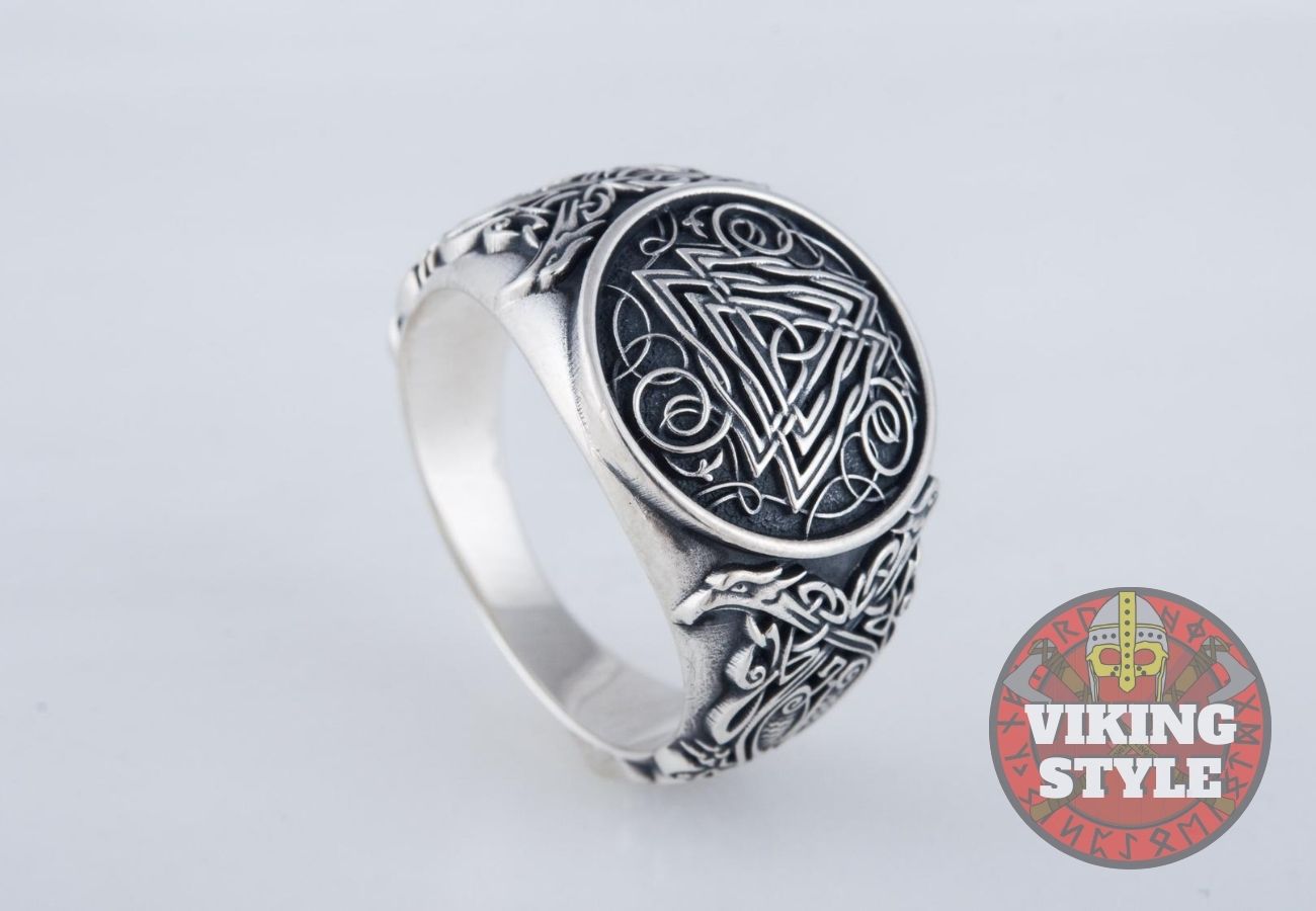Valknut Ring - Ravens, 925 Silver
