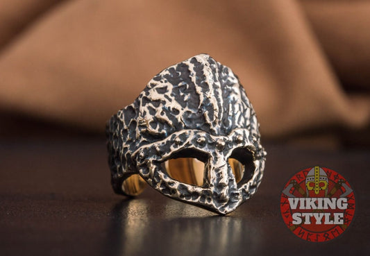 Viking Helmet Ring II - Bronze