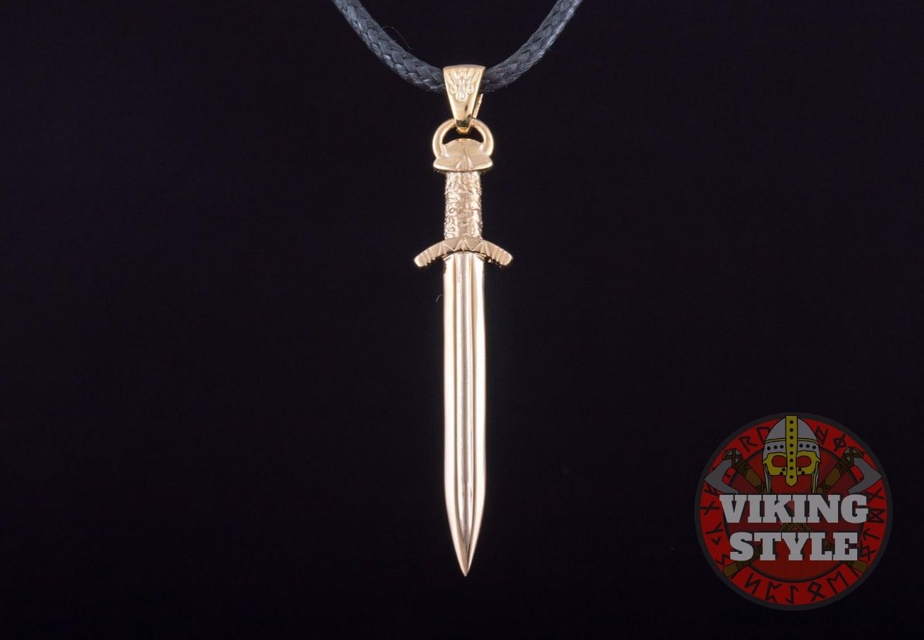 Viking Sword Pendant II - Gold