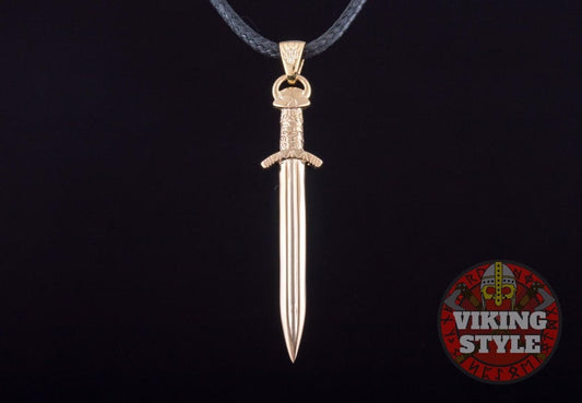 Viking Sword Pendant II - Gold