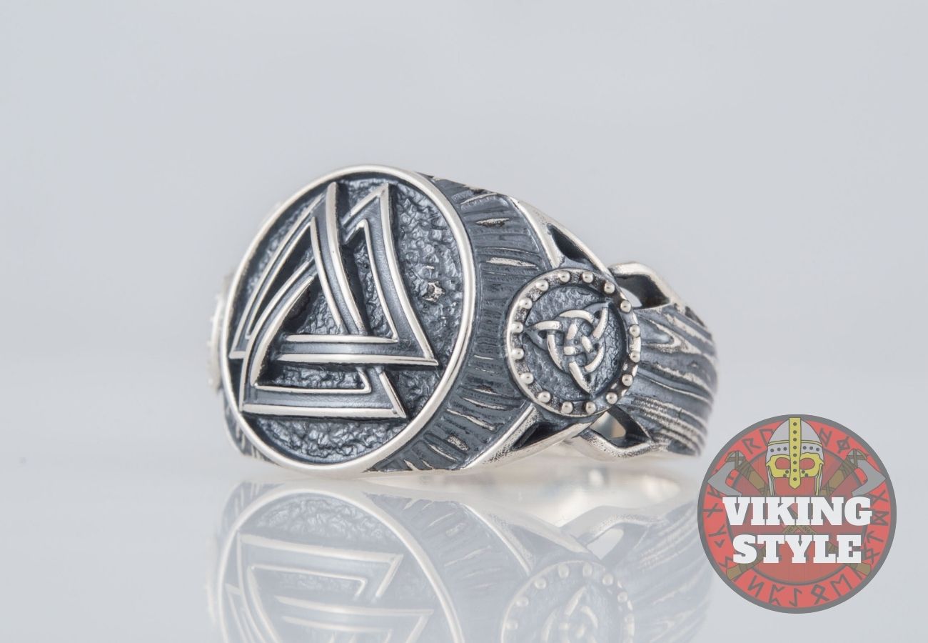 Valknut Ring - Triquetra, 925 Silver