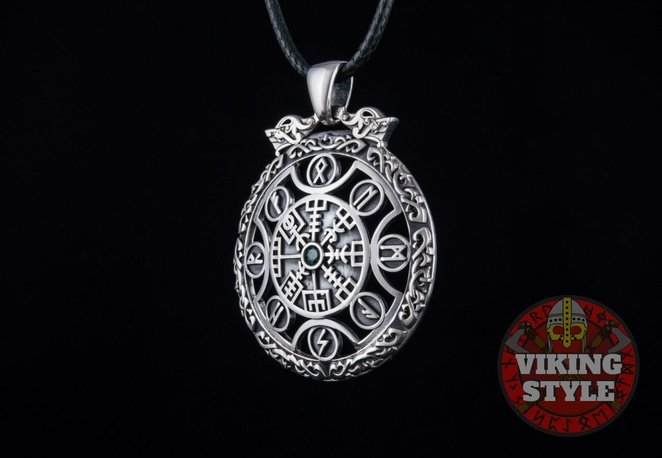 Vegvisir Pendant - Serpent, 925 Silver