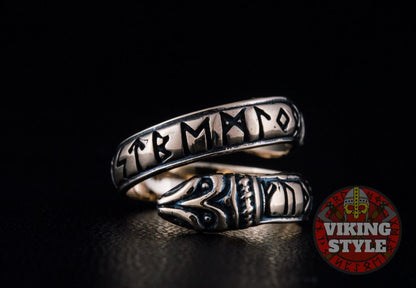 Adjustable Rune Ring - Bronze
