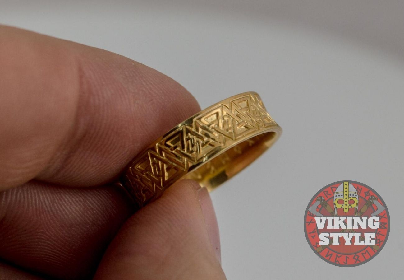 Norse Ring - Valknut, Gold