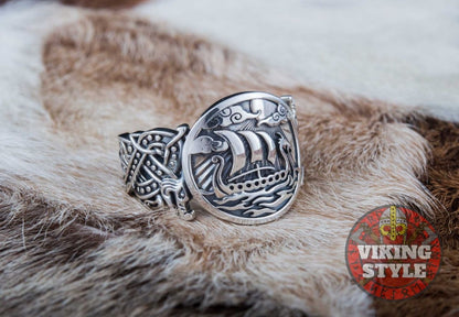 Drakkar Ring - Wolf, 925 Silver