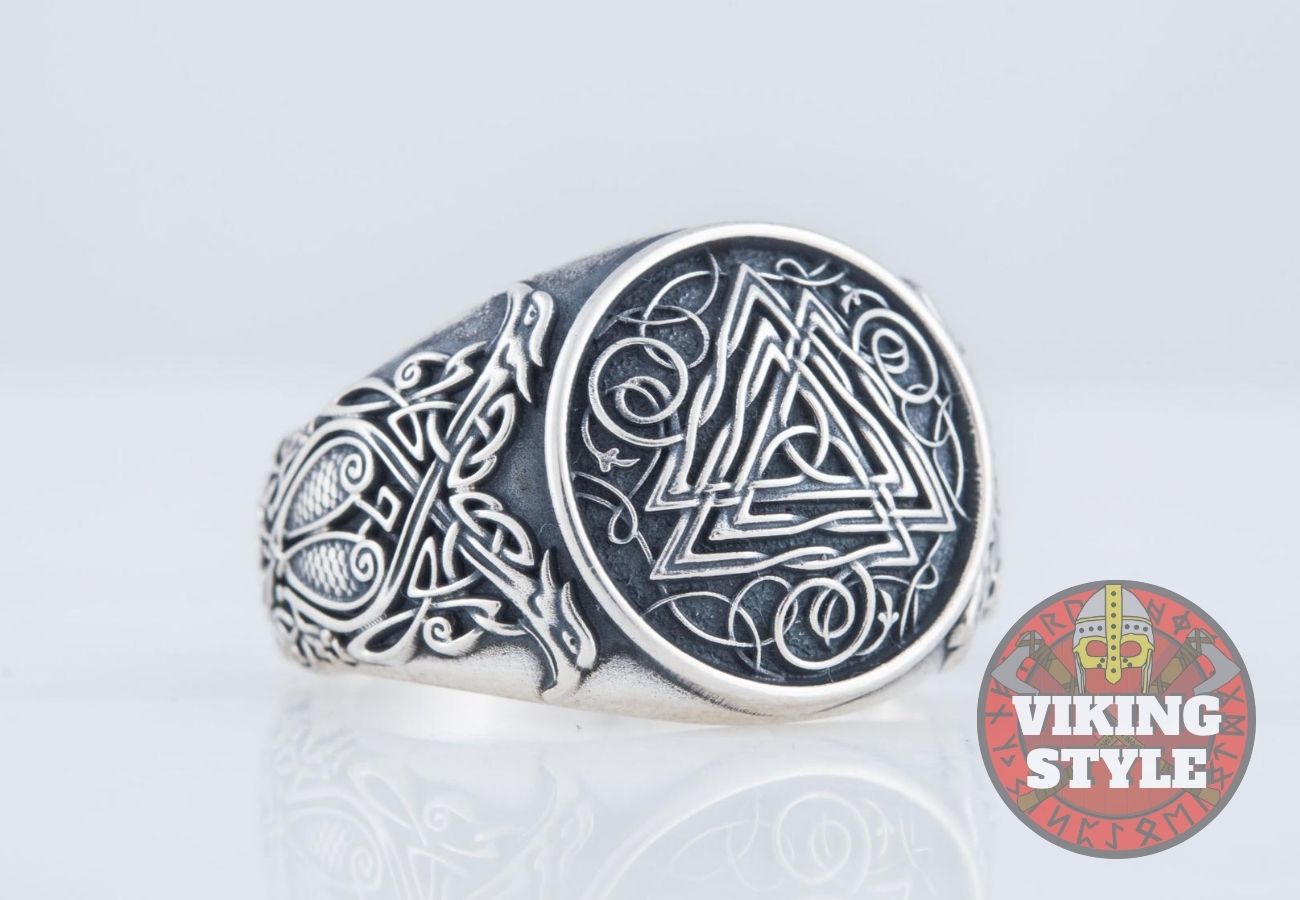 Valknut Ring - Ravens, 925 Silver