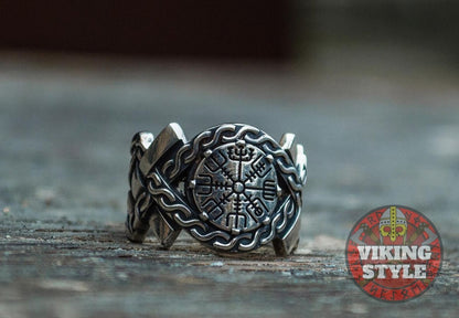 Vegvísir Ring - Aarhus, 925 Silver