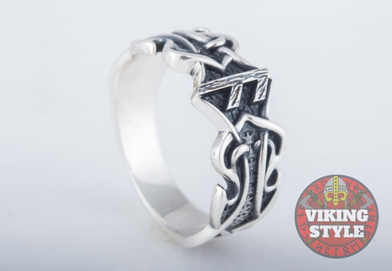 Ansuz Ring - Runic, 925 Silver