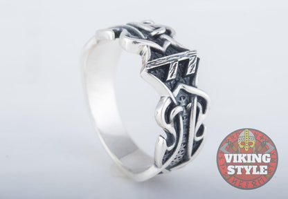 Ansuz Ring - Runic, 925 Silver