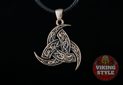 Tri-Horn Necklace - Bronze