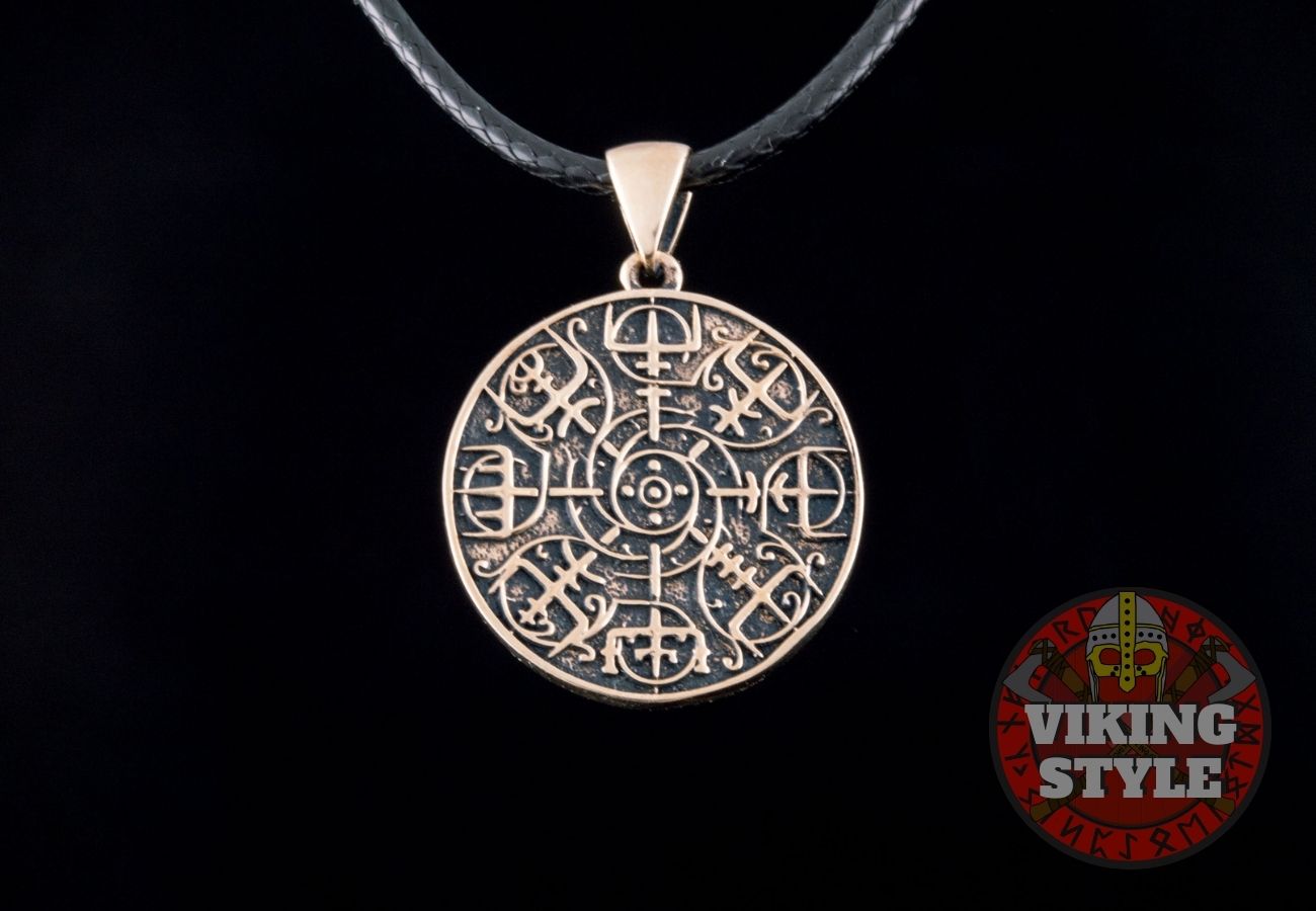 Ægishjálmur Pendant - Lunar, Bronze