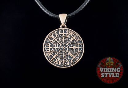 Ægishjálmur Pendant - Lunar, Bronze