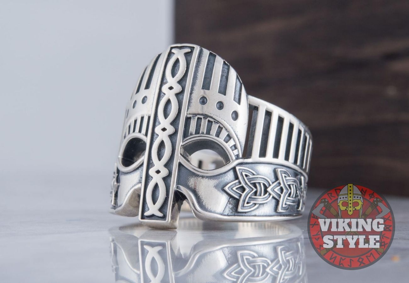 Viking Helmet Ring IV - 925 Silver