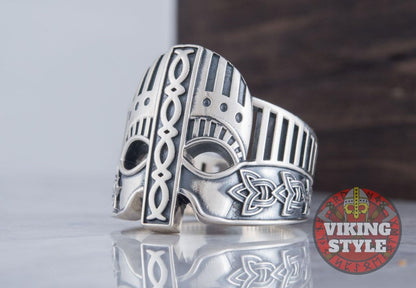 Viking Helmet Ring IV - 925 Silver