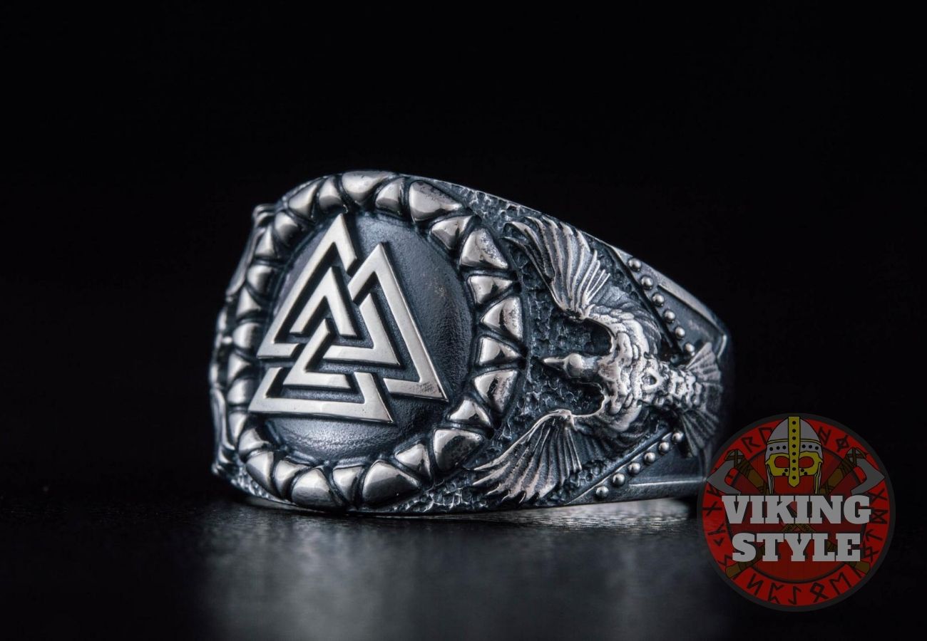 Valknut Ring - Corvus, 925 Silver
