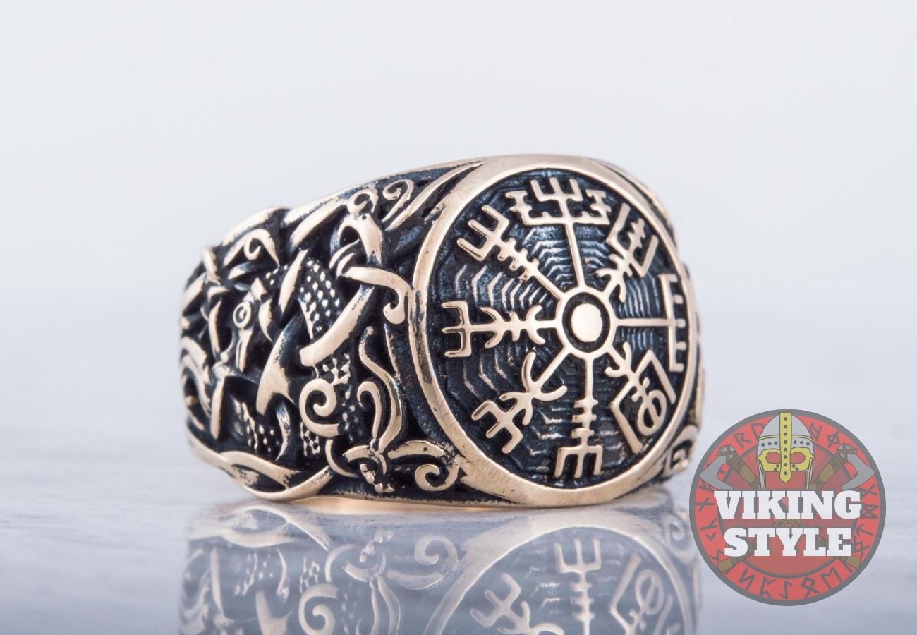 Vegvísir Ring - Mammen, Bronze