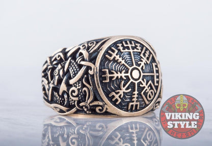 Vegvísir Ring - Mammen, Bronze