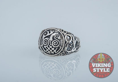 Sleipnir Ring - Urnes, 925 Silver