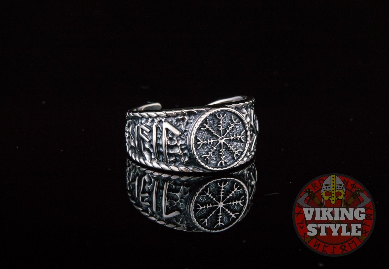 Ægishjálmur Ring - Odin Collection, 925 Silver