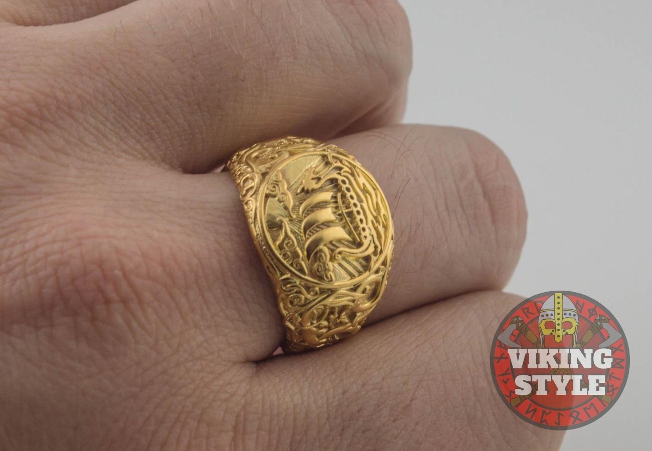 Drakkar Ring - Urnes, Gold