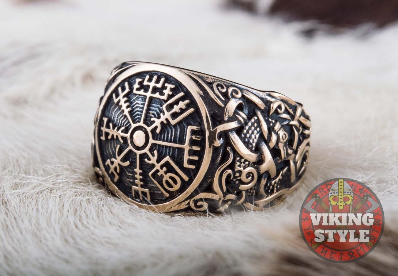 Vegvísir Ring - Mammen, Bronze