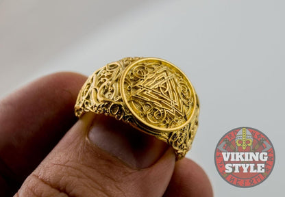 Valknut Ring - Urnes, Gold
