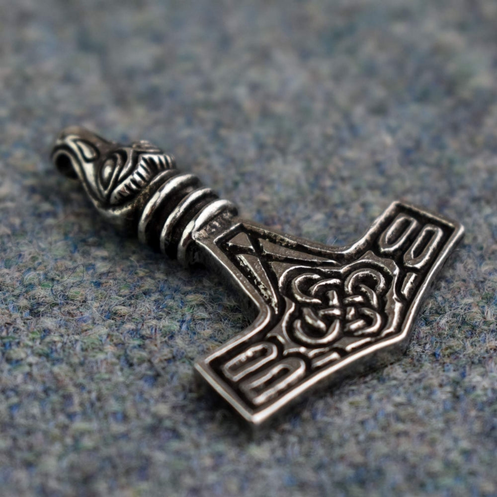 Raven's Head Thor's Hammer Pendant