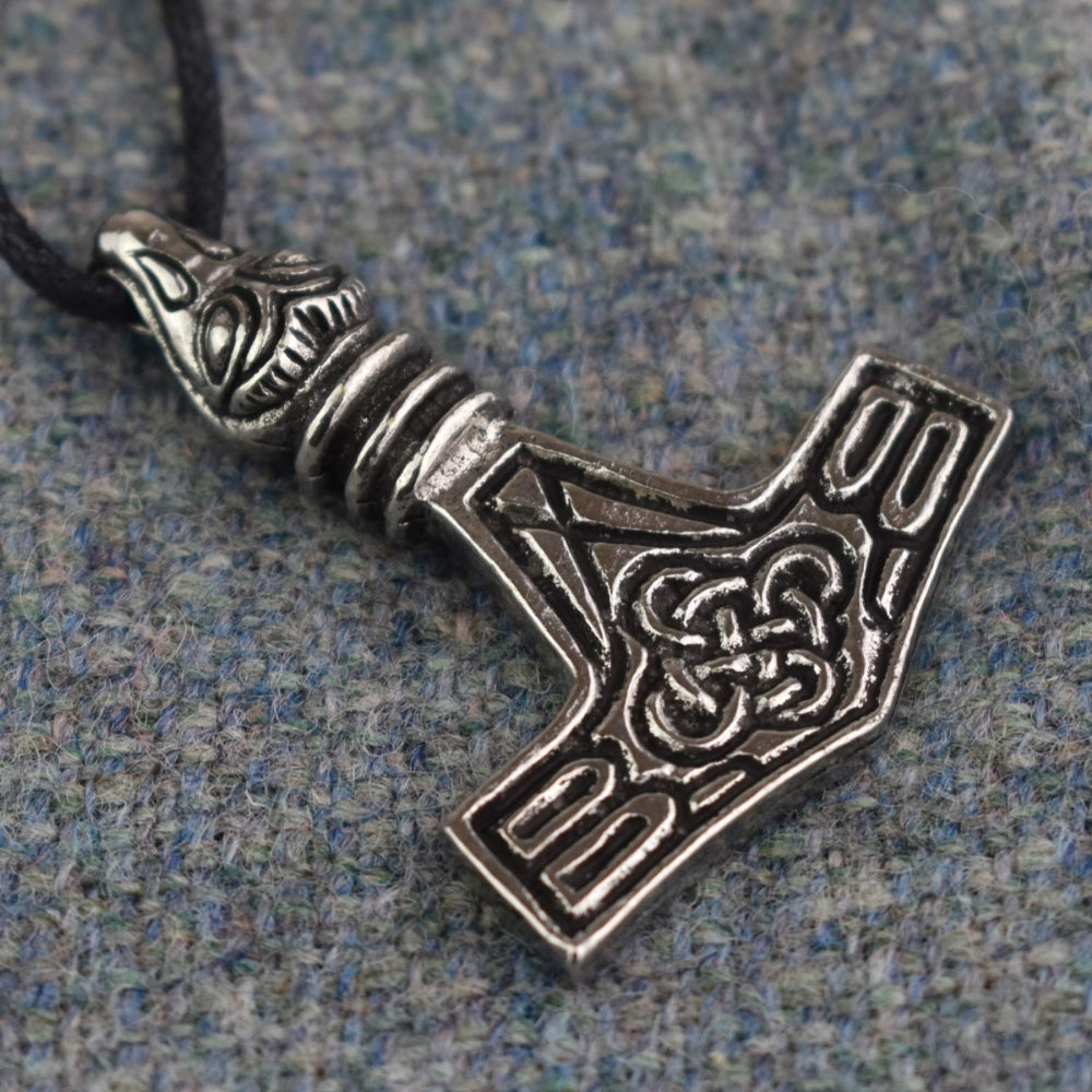 Raven's Head Thor's Hammer Pendant