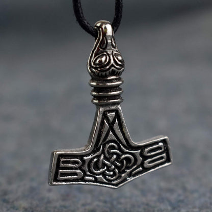 Raven's Head Thor's Hammer Pendant