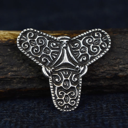 Silver Viking Trefoil Brooch
