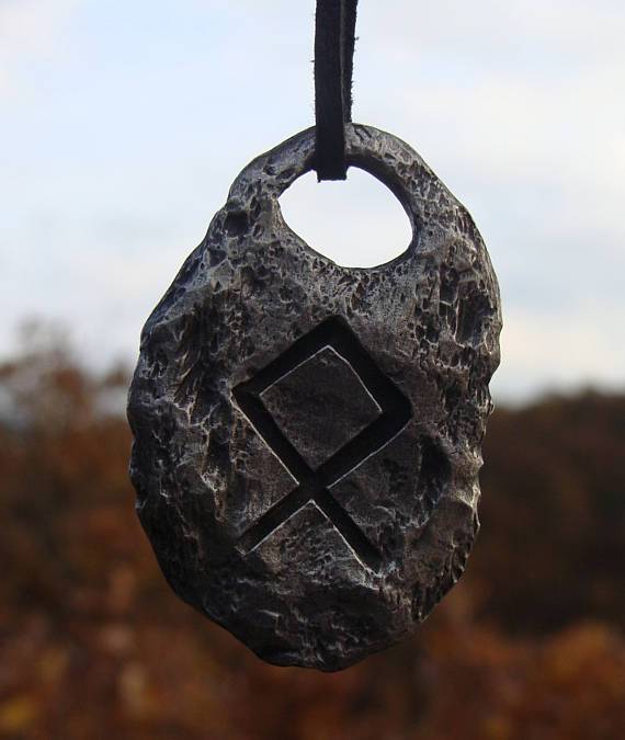 Hand Forged Rune Pendant